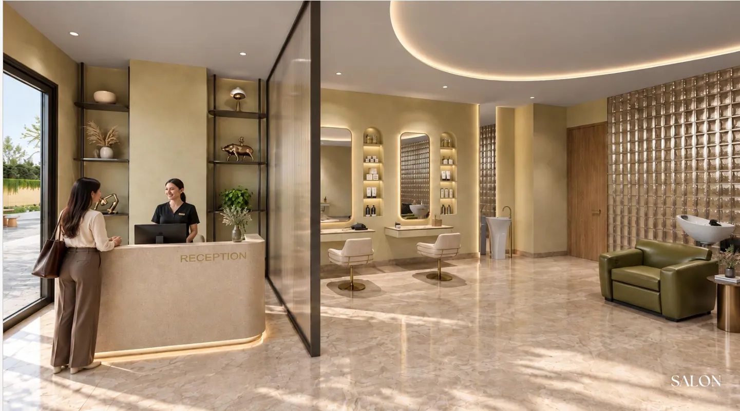 Arrival lobby and reception — Leafsong Retreat by Hero Homes